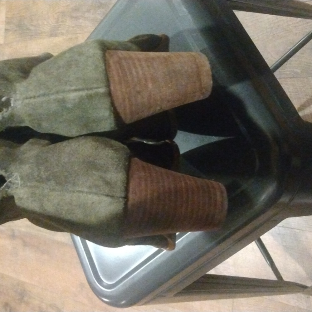 Anthropologie splendid  suede ruffle booties-splendid - Picture 3 of 9